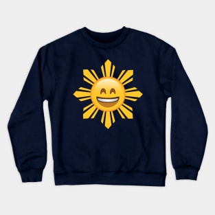 Philippines Flag Sun Smiling Laughing Face Emoji Crewneck Sweatshirt